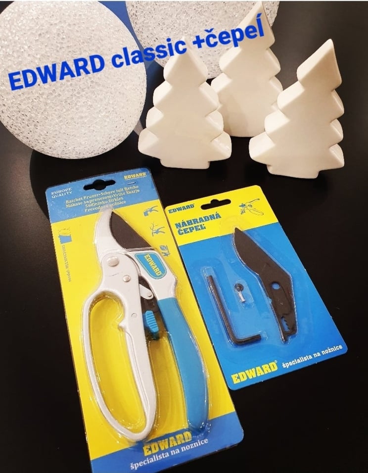 EDWARD nožnice s račňou +náhradná čepeľ .